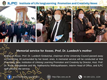 Memorial service for Assoc. Prof. Dr.
Luedech’s mother