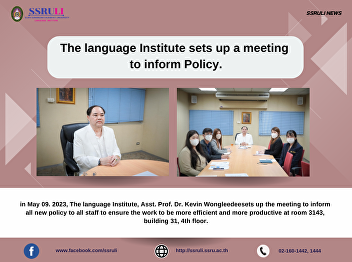 The language Institute sets up a meeting
to inform Policy.