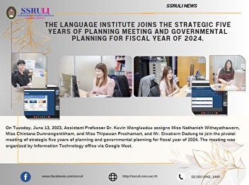 The Language Institute joins the
Strategic Five Years of Planning Meeting
and Governmental Planning for Fiscal
Year of 2024.