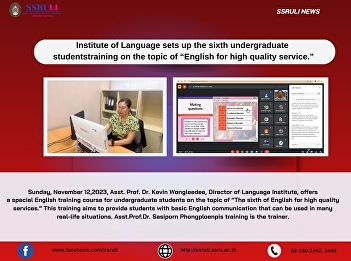 Institute of Language sets up the sixth
undergraduate  studentstraining on the
topic of “English for high quality
service.”