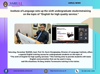 Institute of Language sets up the sixth
undergraduate studentstraining  on the
topic of “English for high quality
service.”