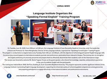 Language Institute Organizes the
“Speaking Formal English” Training
Program