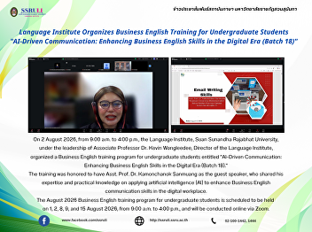 Language Institute Organizes Business
English Training for Undergraduate
Students 