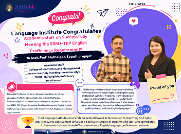 Congrats! Staff on Successfully Meeting
the SSRU-TEP English Proficiency
Requirement